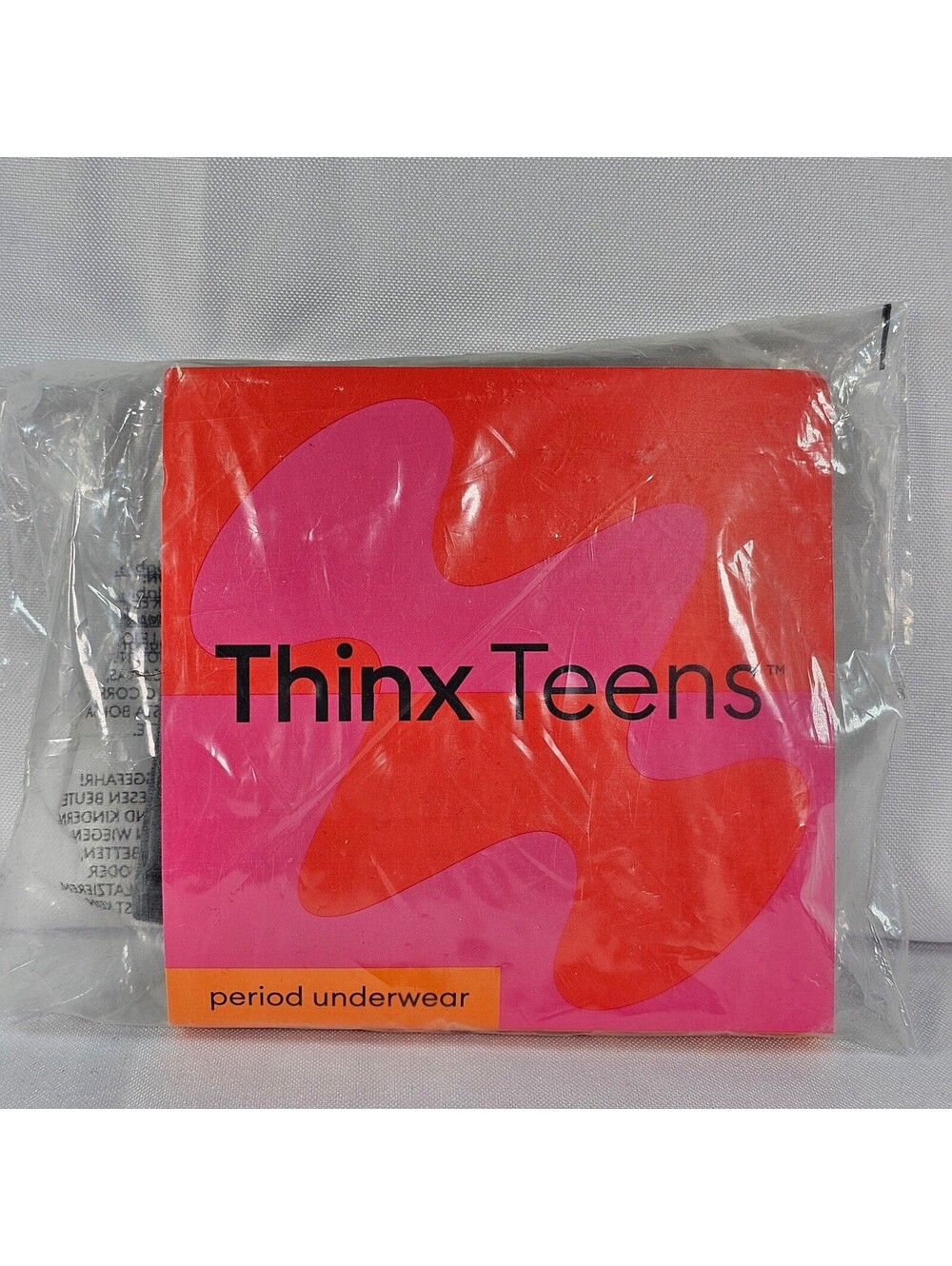 Thinx Teens Period Underwear Heather Grey Bikini Size L 13-14 Cotton Blend New